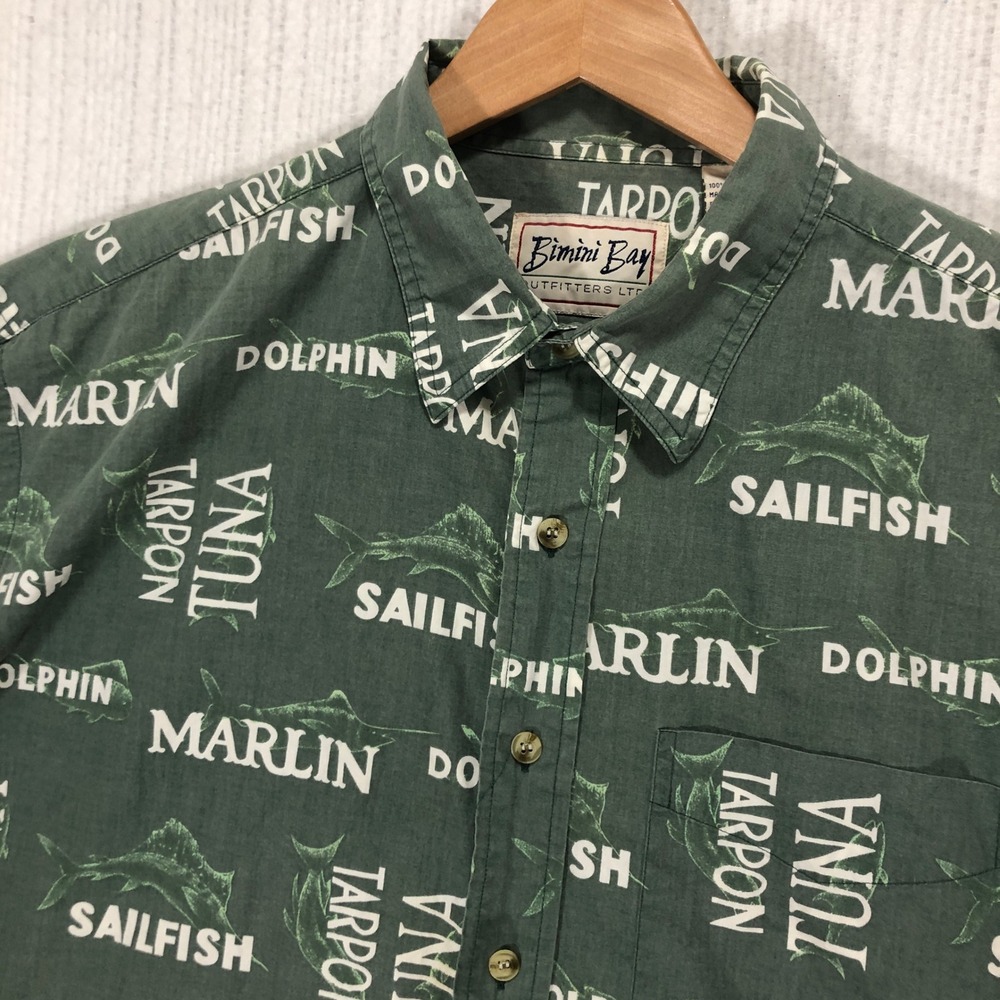 Bimini Bay Outfitters LTD Novelty‎ Print Shirt Marlin Tuna Sailfish XL